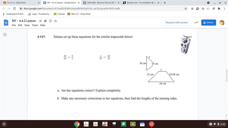 Is she correct? answer a-b-example-1