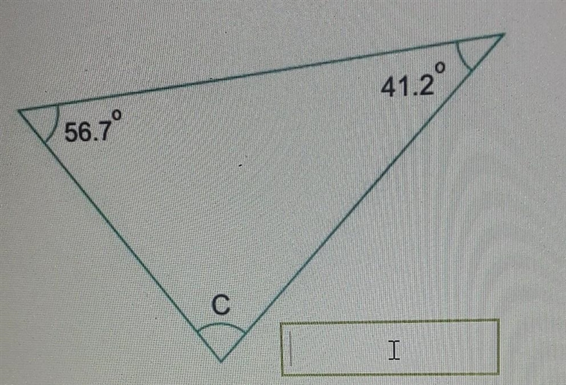 What is the measure of the missing angle ​-example-1