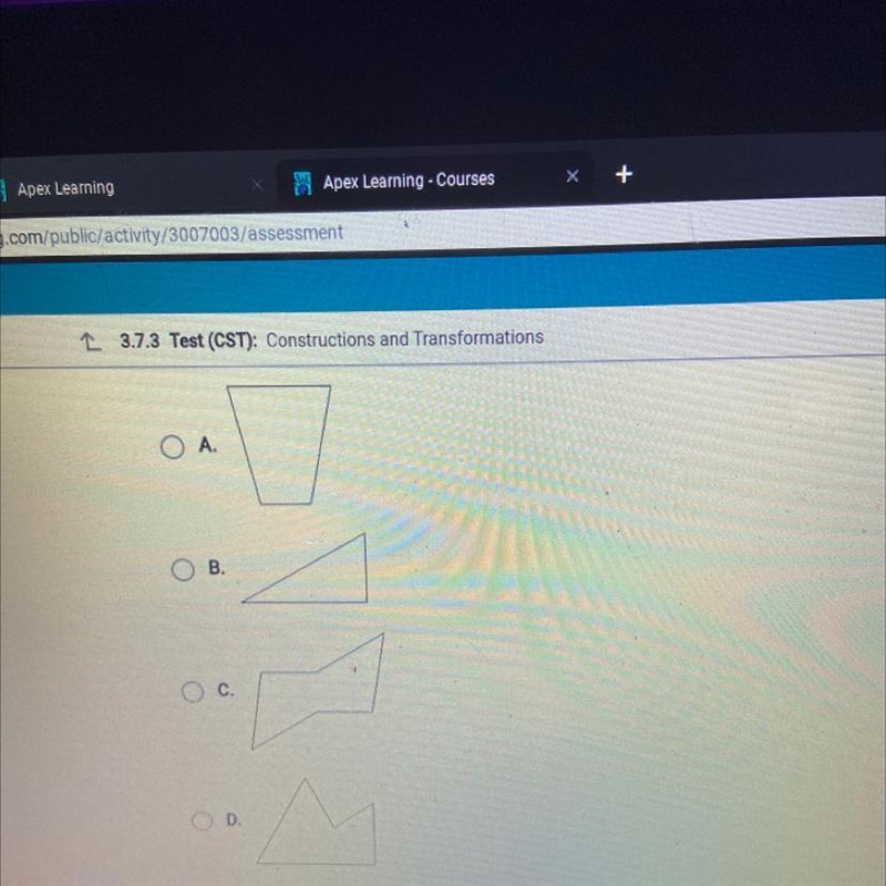 Which of these figures has rotational symmetry-example-1