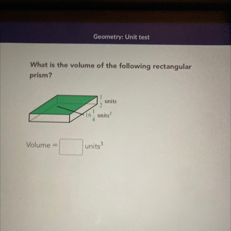 What is the volume of the following rectangular prism-example-1