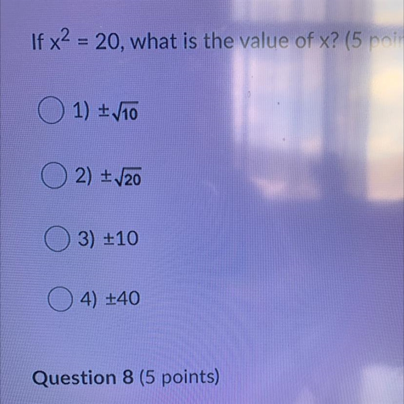 If x^2 =2” what is the value of x-example-1