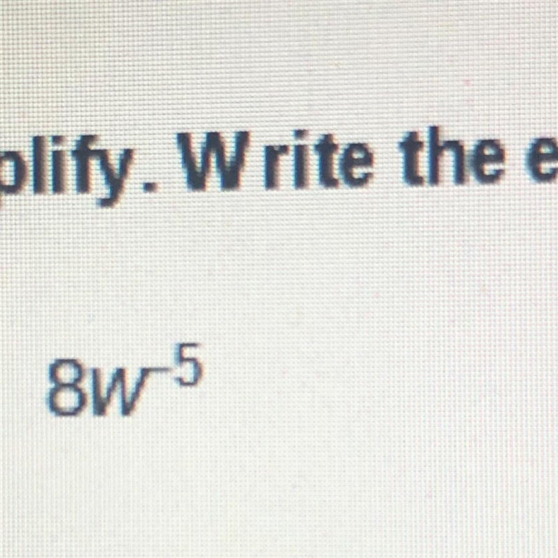 Simplify. Write the expression using only positive exponents.-example-1