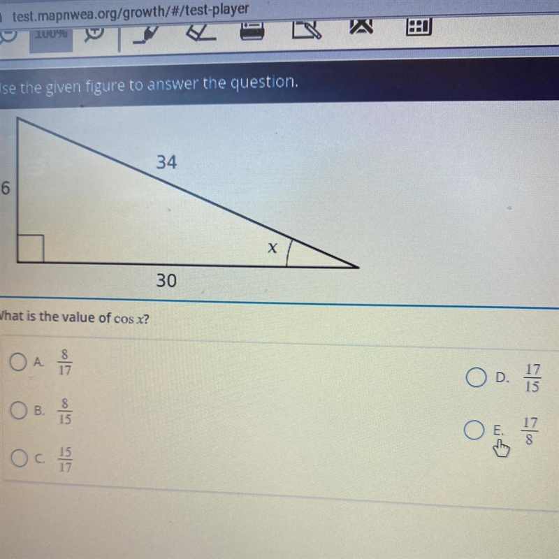 What is the value of cos x Answer fastttttt-example-1