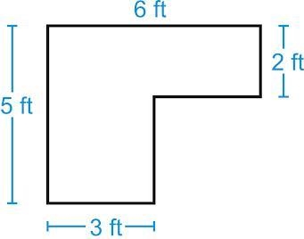 What is the area of the composite figure? A) 27 B) 21 C) 15 D) 30-example-1