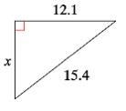 10 MIN LEFT ! need help ASAP please Solve for the missing side length. Round to the-example-1