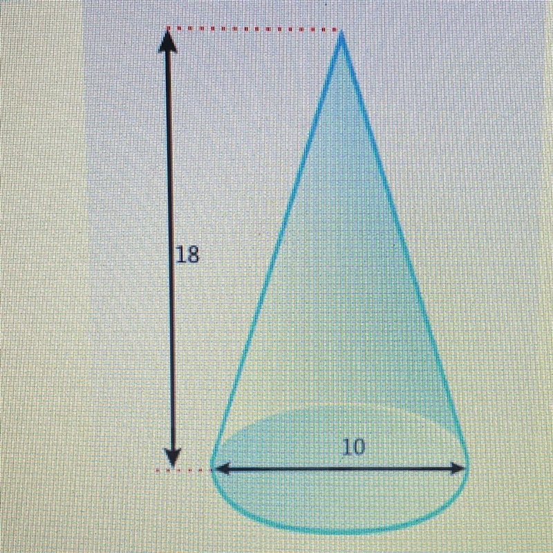 What is the volume of the cone in the diagram-example-1