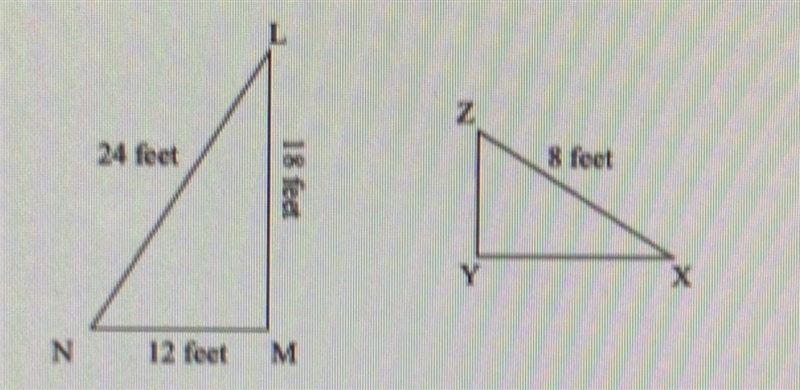 Help! The two triangles are similar. WHAT IS THE VALUE OF YX?-example-1