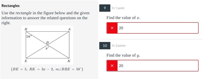 I need help please solve for x and y rectangles-example-1