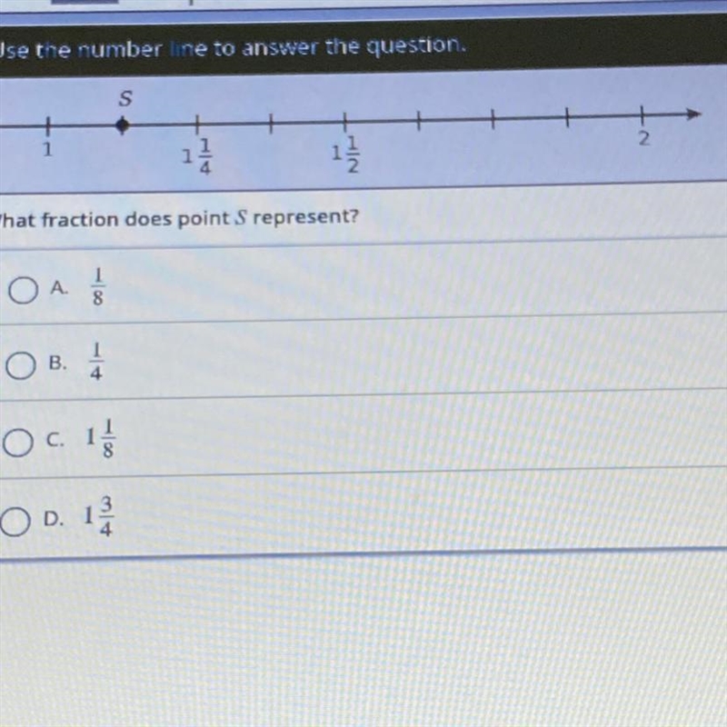 What fraction does point S represent?-example-1