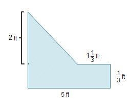 How can you break up the figure into familiar shapes to determine the area? A figure-example-1