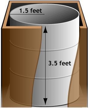 A gardener uses a rainwater collection barrel (storage container) shaped like a right-example-1