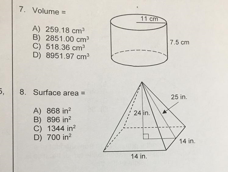 Find Volume And Surface Area.-example-1