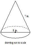 Find the surface area of the cone. Use 3.14 for π.-example-1