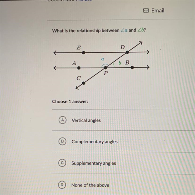 What is the relationship between Za and Zb / choose 1 answer.-example-1