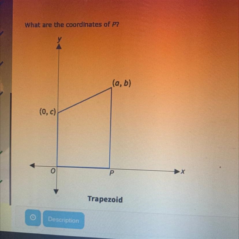 What are the coordinates of P? (b,0 a,0 0,a 0,b-example-1