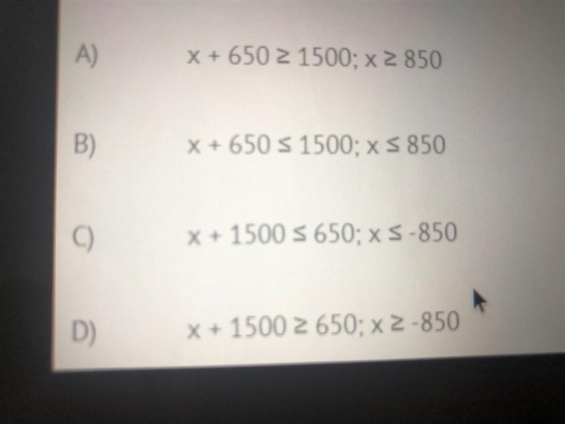 Oliver needs to save at least $1500 to buy a computer. He has already saved $650. How-example-1