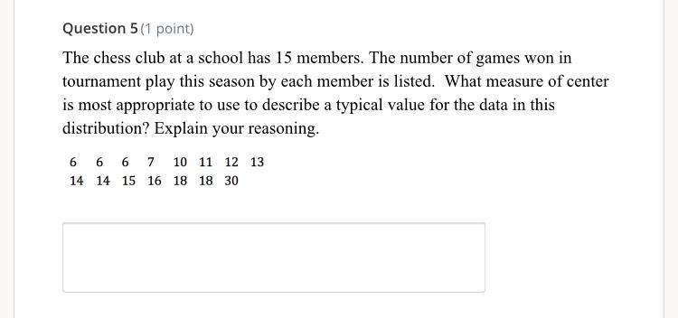 PLEASE HELP !? The chess club at a school has 15 members. The number of games won-example-1