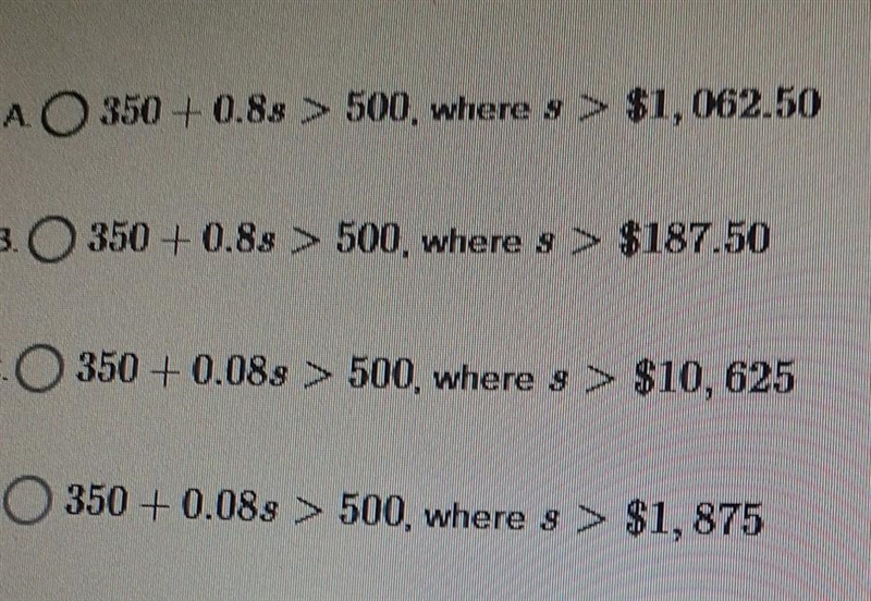 Jerry earns a base salary of 350 per week plus an 8% commission on all sales at his-example-1