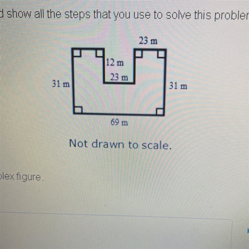 Find the area of the complex figure-example-1