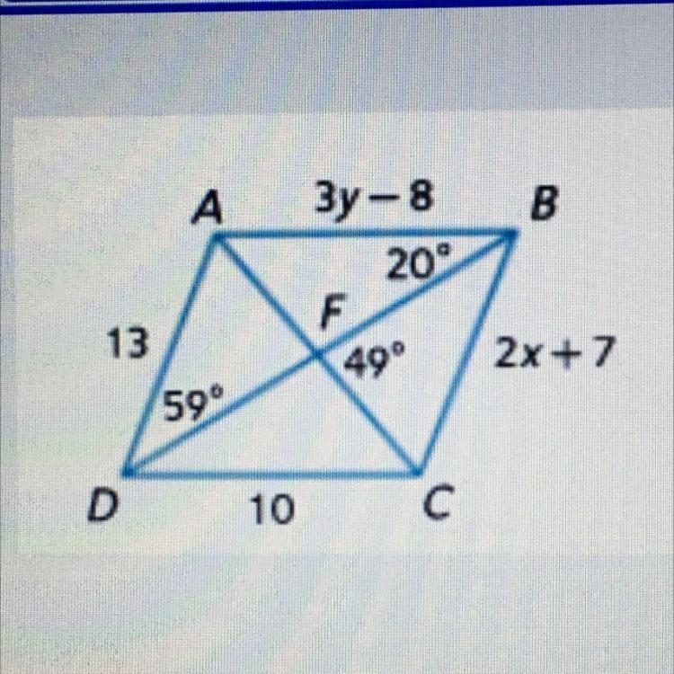 What is the measure of DAB in the parallelogram ABCD-example-1