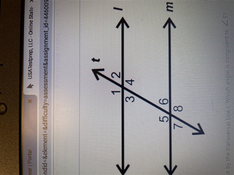 Which angle is congruent to line 5-example-1