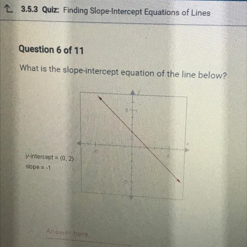 HELPP QUICK NO BOTS I WILL REPORT BUT HELP QUICK PLSS What is the slope-intercept-example-1