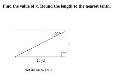 Find the value of x. Round the length to the nearest tenth.-example-1