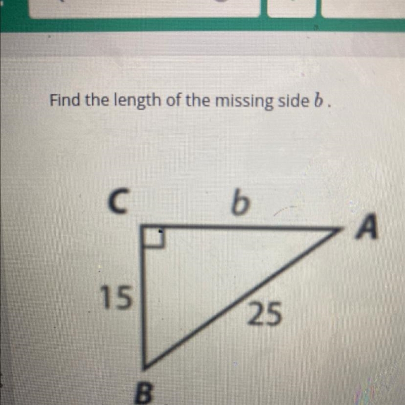 Find the length of the missing side b-example-1