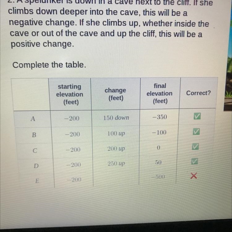 2. A spelunker is down in a cave next to the cliff. If she climbs down deeper into-example-1