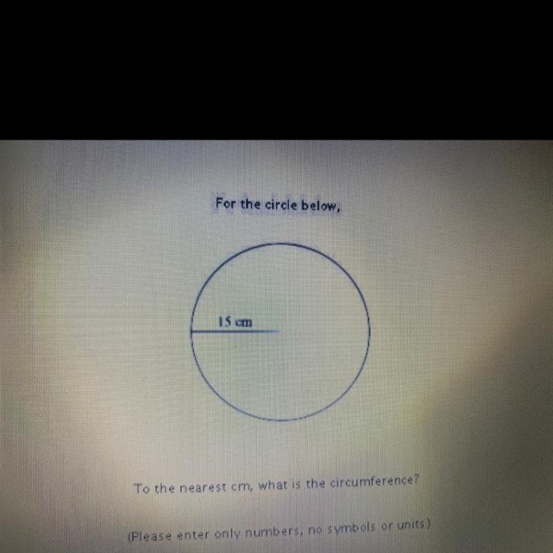 To the nearest cm, what is the circumference? EZ POINTS-example-1