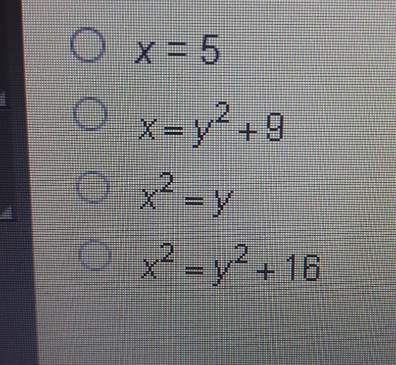 Which equation is a function of x?​-example-1