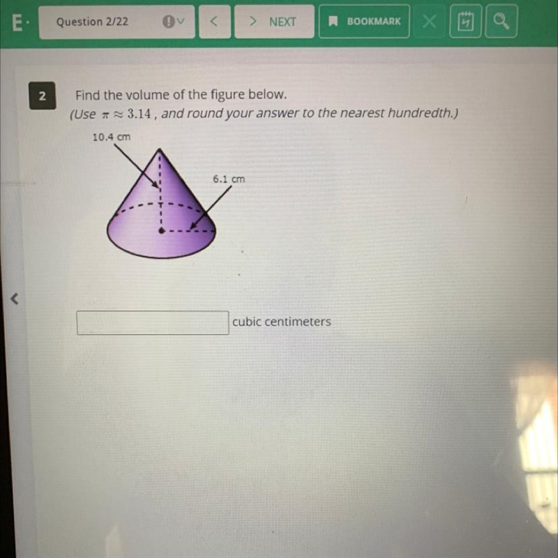 What is the volume of this cone?-example-1