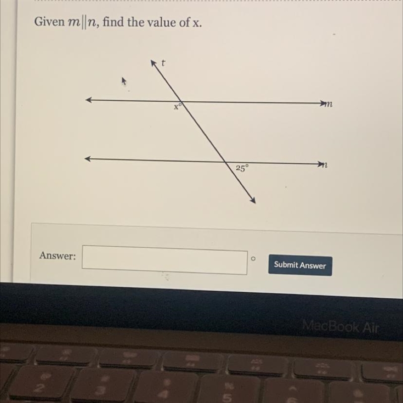 Given m||n, find the value of x-example-1