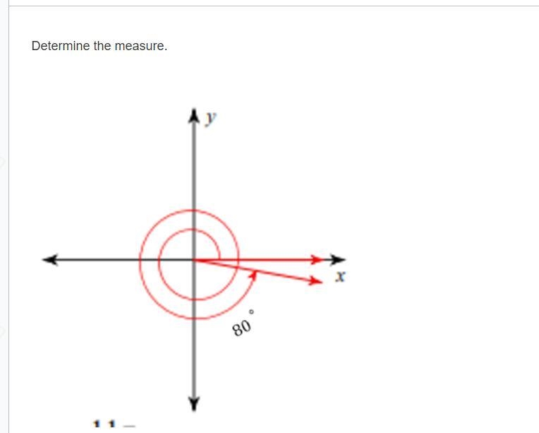 PLEASE I NEED HELPPPPP!!!!!!!!! Determine the measure.-example-1