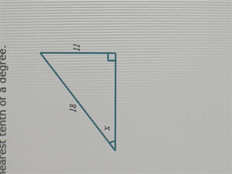 Find X .Round your answer to the nearest tenth of a degree.-example-1