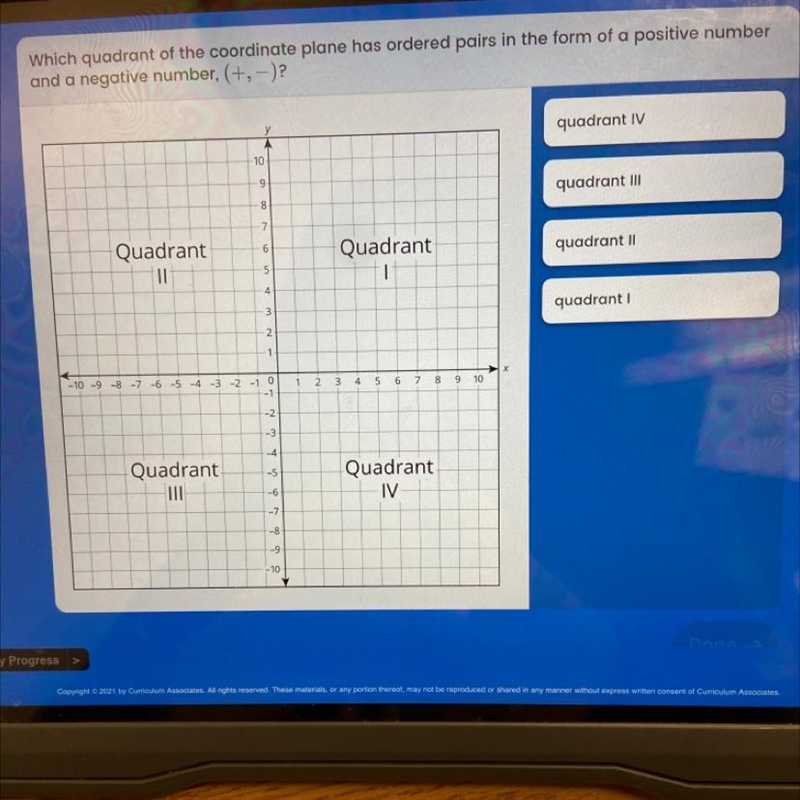 Which quadrant of the coordinate plane has ordered pairs in the form of a positive-example-1