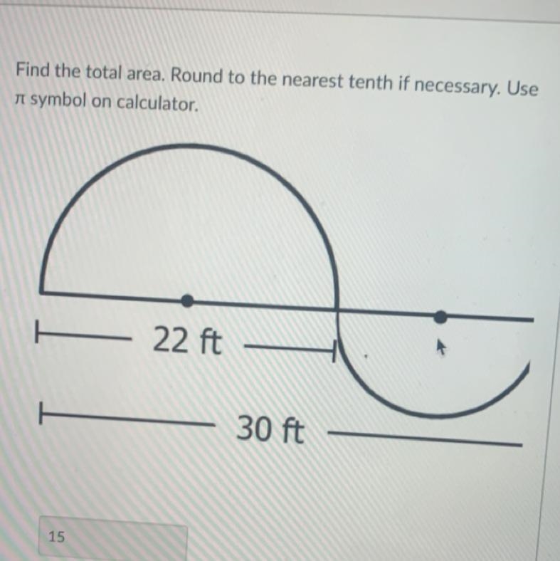 Find the total area round to the nearest 10th if necessary use the pi symbol on calculator-example-1