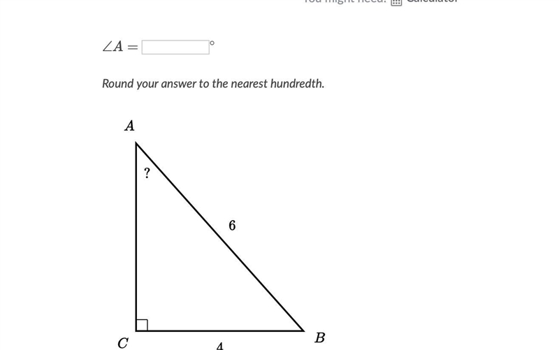 What does angle A equal-example-1