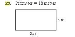 Please help me! Find the value of x for the rectangle.-example-1