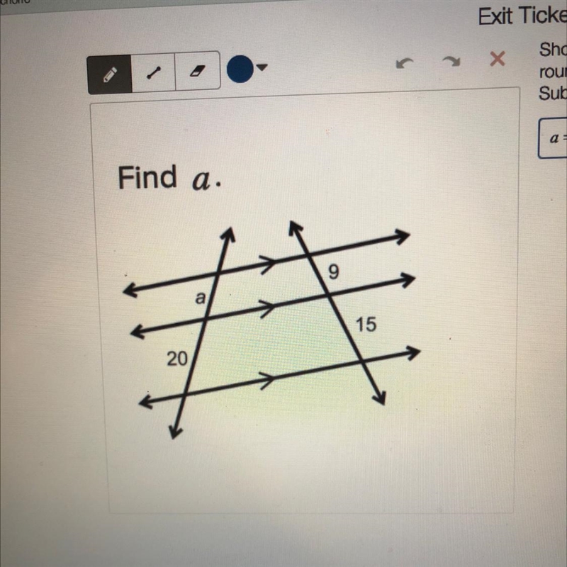 Find a. Round it to the nearest tenth-example-1