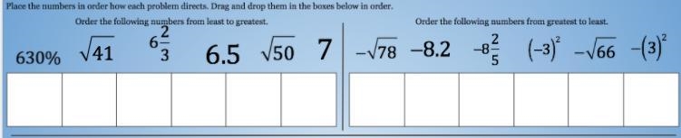 On the left order the number from least to greatest. on the right order the numbers-example-1