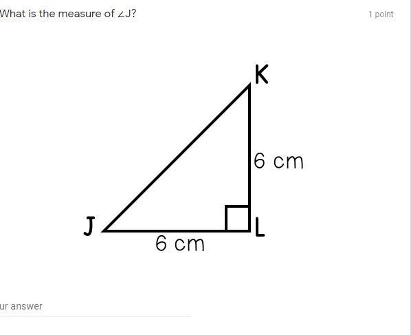 What is the measure of ∠J?-example-1