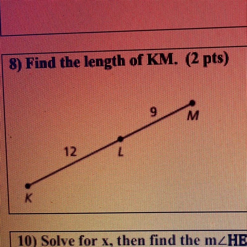 Find the length of KM. Helpppppppppp-example-1