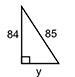 What is the length of leg y of the right triangle? A 1 B 9 C 13 D 26-example-1