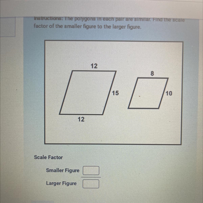 Scale Factor Smaller Figure: Larger Figure: Please please help, no links-example-1