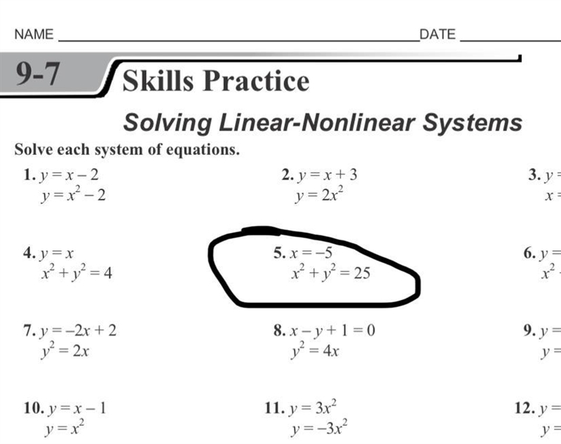 X = - 5 x ^ 2 + y ^ 2 = 25 show work also-example-1