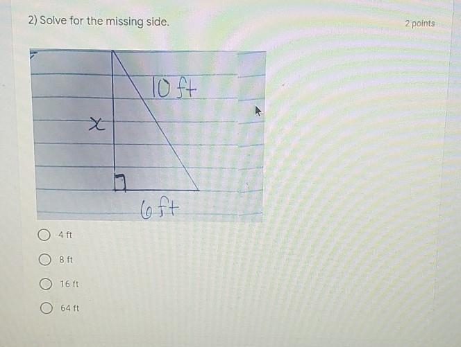 Solve for the missing side​-example-1