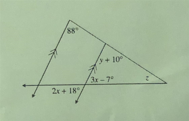 Please help thx calculate the value of x calculate the value of y calculate the value-example-1