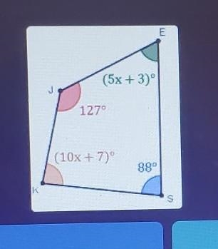 Find the measure of angle K. ​-example-1