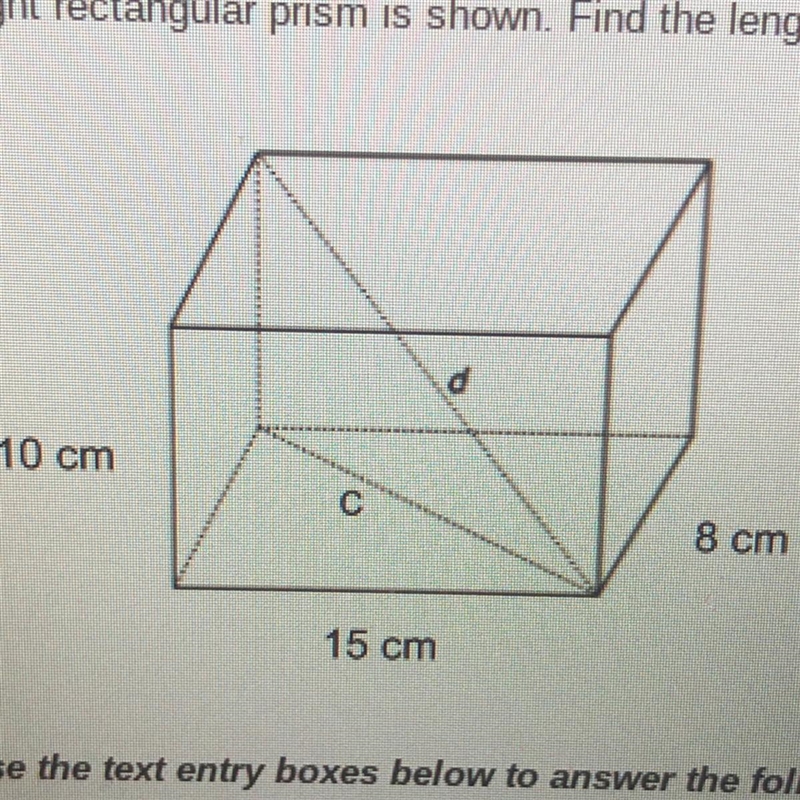 What is the length of the diagonal C then find the length of diagonal D-example-1